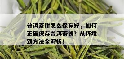 普洱茶饼怎么保存好，如何正确保存普洱茶饼？从环境到方法全解析！