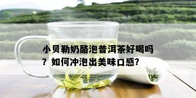 小贝勒奶酪泡普洱茶好喝吗？如何冲泡出美味口感？