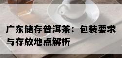 广东储存普洱茶：包装要求与存放地点解析