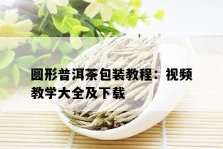 圆形普洱茶包装教程：视频教学大全及下载