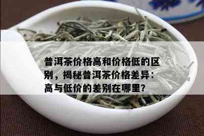 普洱茶价格高和价格低的区别，揭秘普洱茶价格差异：高与低价的差别在哪里？