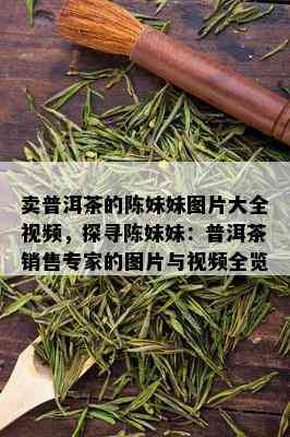 卖普洱茶的陈妹妹图片大全视频，探寻陈妹妹：普洱茶销售专家的图片与视频全览