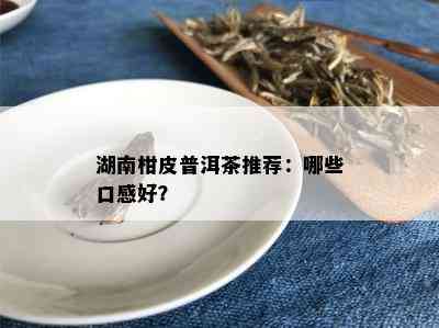 湖南柑皮普洱茶推荐：哪些口感好？