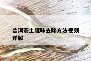 普洱茶土腥味去除方法视频详解