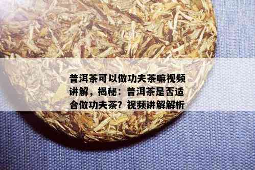 普洱茶可以做功夫茶嘛视频讲解，揭秘：普洱茶是否适合做功夫茶？视频讲解解析