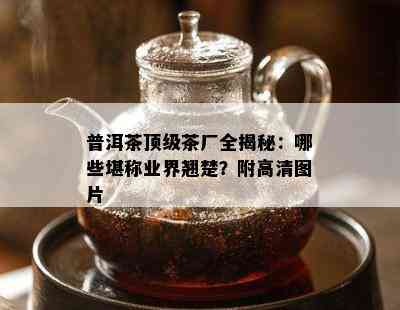 普洱茶顶级茶厂全揭秘：哪些堪称业界翘楚？附高清图片