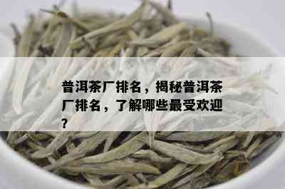 普洱茶厂排名，揭秘普洱茶厂排名，了解哪些更受欢迎？