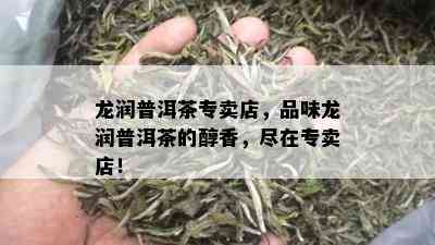 龙润普洱茶专卖店，品味龙润普洱茶的醇香，尽在专卖店！