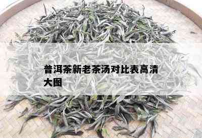 普洱茶新老茶汤对比表高清大图