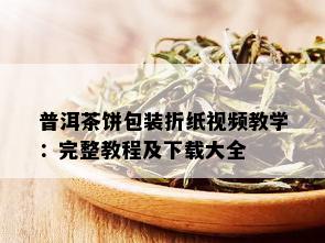 普洱茶饼包装折纸视频教学：完整教程及下载大全