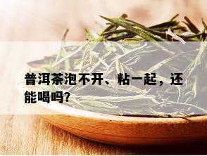 普洱茶泡不开、粘一起，还能喝吗？