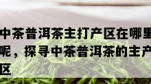 中茶普洱茶主打产区在哪里呢，探寻中茶普洱茶的主产区