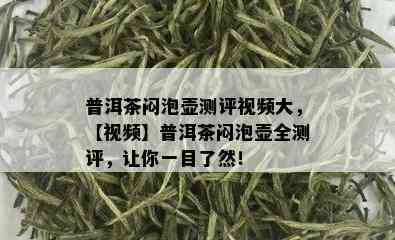 普洱茶闷泡壶测评视频大，【视频】普洱茶闷泡壶全测评，让你一目了然！