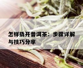 怎样撬开普洱茶：步骤详解与技巧分享