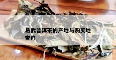 易武普洱茶的产地与购买地查询