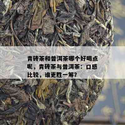 青砖茶和普洱茶哪个好喝点呢，青砖茶与普洱茶：口感比较，谁更胜一筹？