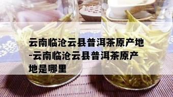 云南临沧云县普洱茶原产地-云南临沧云县普洱茶原产地是哪里