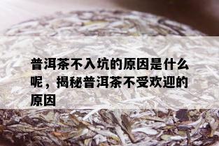 普洱茶不入坑的原因是什么呢，揭秘普洱茶不受欢迎的原因