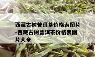  *** 古树普洱茶价格表图片- *** 古树普洱茶价格表图片大全