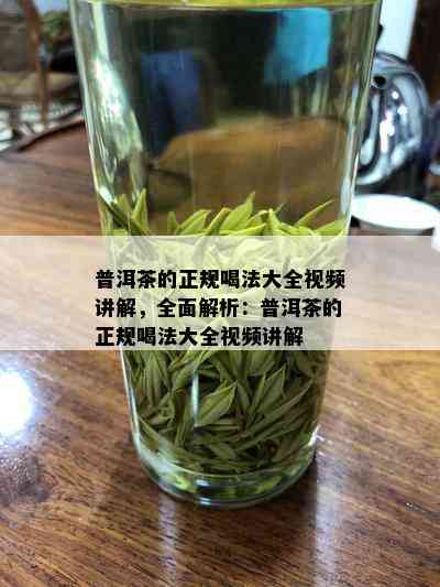 普洱茶的正规喝法大全视频讲解，全面解析：普洱茶的正规喝法大全视频讲解