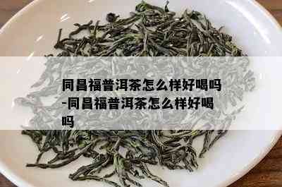 同昌福普洱茶怎么样好喝吗-同昌福普洱茶怎么样好喝吗