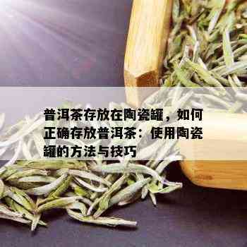 普洱茶存放在陶瓷罐，如何正确存放普洱茶：使用陶瓷罐的方法与技巧