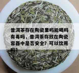 普洱茶存在陶瓷里吗能喝吗有吗，普洱茶存放在陶瓷容器中是否安全？可以饮用吗？