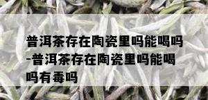 普洱茶存在陶瓷里吗能喝吗-普洱茶存在陶瓷里吗能喝吗有吗