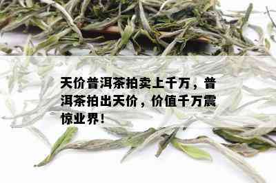 天价普洱茶拍卖上千万，普洱茶拍出天价，价值千万震惊业界！