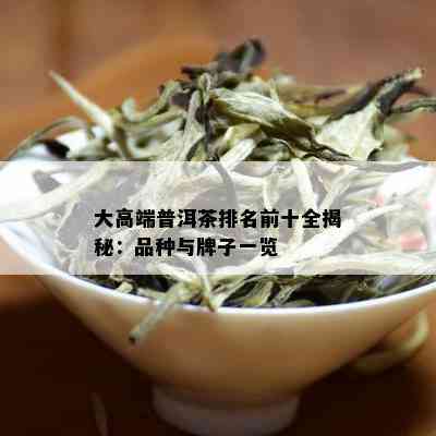 大高端普洱茶排名前十全揭秘：品种与牌子一览