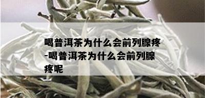 喝普洱茶为什么会前列腺疼-喝普洱茶为什么会前列腺疼呢