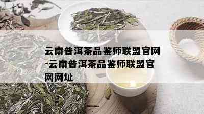 云南普洱茶品鉴师联盟官网-云南普洱茶品鉴师联盟官网网址