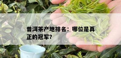 普洱茶产地排名：哪位是真正的冠军？