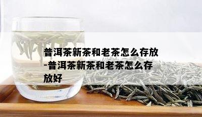 普洱茶新茶和老茶怎么存放-普洱茶新茶和老茶怎么存放好