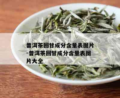 普洱茶回甘成分含量表图片-普洱茶回甘成分含量表图片大全