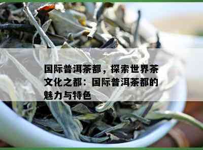 国际普洱茶都，探索世界茶文化之都：国际普洱茶都的魅力与特色