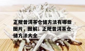 正规普洱茶仓储方法有哪些图片，图解：正规普洱茶仓储方法大全