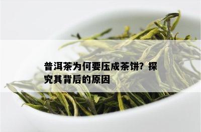 普洱茶为何要压成茶饼？探究其背后的原因