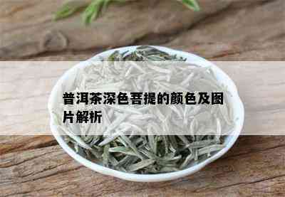 普洱茶深色菩提的颜色及图片解析