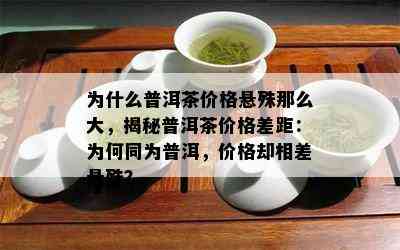 为什么普洱茶价格悬殊那么大，揭秘普洱茶价格差距：为何同为普洱，价格却相差悬殊？