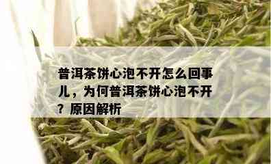 普洱茶饼心泡不开怎么回事儿，为何普洱茶饼心泡不开？原因解析