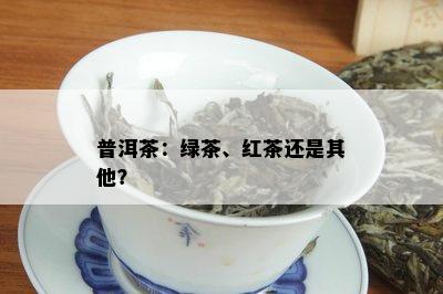 普洱茶：绿茶、红茶还是其他？