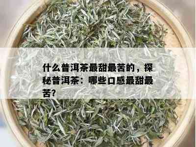 什么普洱茶最甜最苦的，探秘普洱茶：哪些口感最甜最苦？