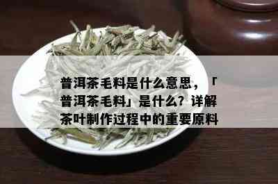 普洱茶毛料是什么意思，「普洱茶毛料」是什么？详解茶叶制作过程中的重要原料