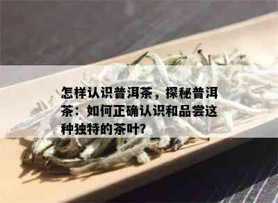 怎样认识普洱茶，探秘普洱茶：如何正确认识和品尝这种独特的茶叶？