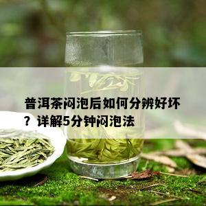 普洱茶闷泡后如何分辨好坏？详解5分钟闷泡法