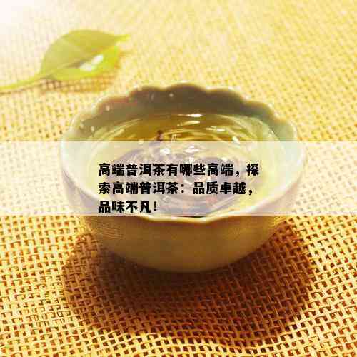 高端普洱茶有哪些高端，探索高端普洱茶：品质卓越，品味不凡！