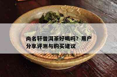 尚名轩普洱茶好喝吗？用户分享评测与购买建议