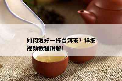 如何泡好一杯普洱茶？详细视频教程讲解！