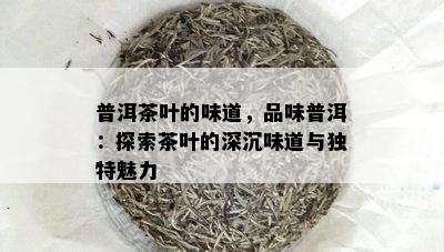 普洱茶叶的味道，品味普洱：探索茶叶的深沉味道与独特魅力